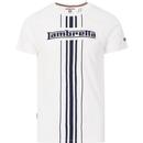 LAMBRETTA Retro Mod Centre Stripe T-shirt (White)