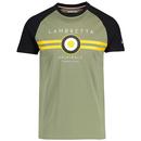 Lambretta Mod Target Raglan Sleeve T-shirt in Khaki and Black