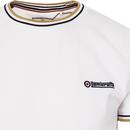 LAMBRETTA Men's Retro Tipped Pique T-shirt WHITE