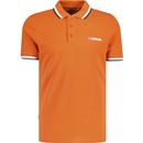 Lambretta Retro Mod Triple Tip Polo Shirt Orange
