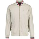 Lambretta Triple Tipped Monkey Jacket in Stone, Red and White SS1626