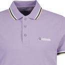 Lambretta Retro Mod Triple Tipped Polo Shirt Dusk