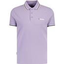 Lambretta Retro Mod Triple Tipped Polo Shirt Dusk