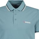 LAMBRETTA Retro Twin Tipped Pique Polo Shirt SB/B