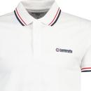 LAMBRETTA Retro Twin Tipped Pique Polo Shirt W/R/N
