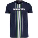 Lambretta Vertical Stripe Mod logo T-shirt in Navy SS1315