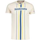 Lambretta Vertical Stripe Mod T-shirt in Whitecap Grey