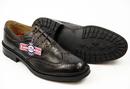 Jack LAMBRETTA Retro Mod Classic Brogue Shoes (B)