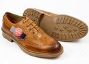 Jack LAMBRETTA Retro Mod Classic Brogue Shoes (T)