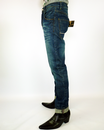 Selvedge Trim LAMBRETTA Retro Mod Slim Fit Jeans S