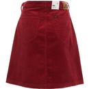 LEE JEANS Womens Retro Cord A-Line Mini Skirt (BR)