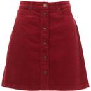 LEE JEANS Womens Retro Cord A-Line Mini Skirt (BR)