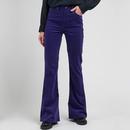 Lee Breese Retro 70s Cord Flares in Blueberry 112341988