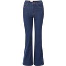 lee jeans womens breese flared leg jeans vintage blue