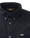 LEE Retro Mod Fine Cord Button Down Shirt (Black)
