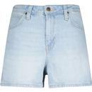 lee jeans womens carol denim shorts light blue