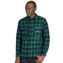 lee jeans check workwear overshirt agate green 
