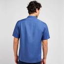 Chetopa Lee Retro Cotton Twill Shirt (Surf Blue)
