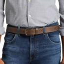 lee jeans leather core belt dark brown