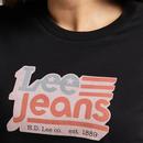 LEE JEANS Womens Retro American Logo Crew Tee