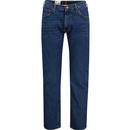 lee jeans mens daren zip fly straight leg jeans mid worn kahuna blue