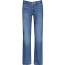 lee jeans mens daren retro zip fly straight cut mod jeans mid blue