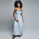 Lee Jeans Retro Western Striped Corset Maxi Dress 