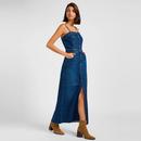 Lee Jeans Women's Retro Americana Maxi Blue Denim Dress	