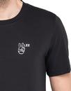 LEE Retro 1990s Peace Sign Logo T-shirt BLACK