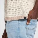 Lee Jeans Open Weave Button Up Sweater Polo (SB)