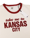 Kansas City LEE Retro 70s Vintage Ringer T-shirt 