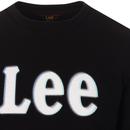 LEE JEANS Retro Crewneck Logo Sweatshirt in Black