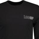 Lee Jeans Retro '80s L/S  Logo Tee Washed Black
