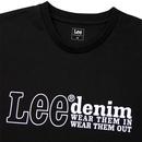 LEE Men's Retro Denim Logo Relaxed Fit Tee - Black