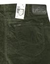 Luke LEE Retro Mod Slim Tapered Cord Jeans GREEN