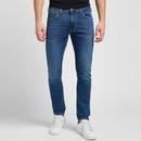 Lee Luke Slim Tapered Crosshatch Denim Jeans in East New York Front Photo 