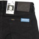 Malone LEE Men's Retro Skinny Denim Jeans (Black)