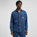 Lee Jeans Retro Mid Blue Denim Workwear Shirt 112370475 Model Front Photo