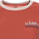 LEE Women's Retro 70s Ringer T-shirt (Paprika) 