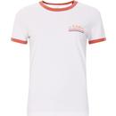 LEE Women's Retro 1970s Ringer T-shirt (White) 