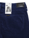 Scarlett LEE Retro Womens Cord Skinny Jeans Blue