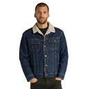 lee jeans indigo denim sherpa jacket stone clayton