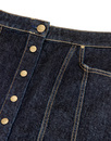 LEE Retro 70s Button Through Denim Midi Skirt (IR)