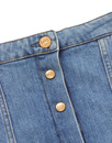 LEE Retro 70s Button Through Denim Midi Skirt (W)