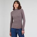 Lee Jeans Retro Ribbed LS Polo Neck Striped Tee DM