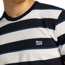 LEE JEANS Retro Mod Multi Stripe T-Shirt BLACK