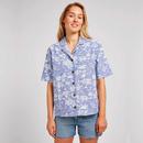 Lee Women's Tropical Chambray Retro Camp Shirt in Blue 112350267