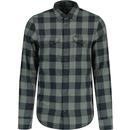 lee jeans mens clean check western long sleeve shirt fort green