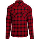 LEE Men's Retro Lumberjack Check Western Shirt RED
