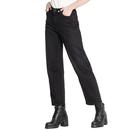 LEE Womens 5 Pocket Cord Wide Leg Trousers (Black)